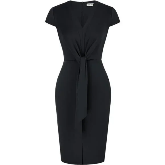 sachin and babi light blue dress Elegant Black Mini Dress for Women main image 1